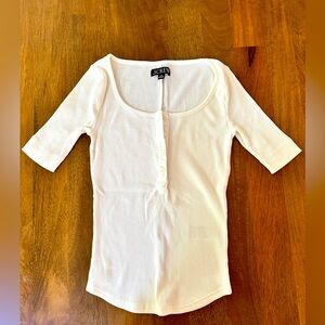 J. crew body fitting henley xxs nwot, ivory